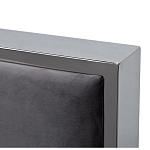 Кровать двуспальная серая с высоким мягким изголовьем Heart of the Bedroom варинант исполнения - 2 | Loft Concept в Омске