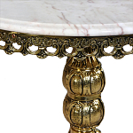 Стол круглый с мраморной столешницей Coffee De Bronze варинант исполнения - 1 | Loft Concept в Омске