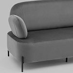 Диван в велюровой обивке серого цвета COLOR BLOCK варинант исполнения - 5 | Loft Concept в Омске