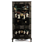Шкаф черный в китайском стиле  Chinese Cabinet Black варинант исполнения - 1 | Loft Concept в Омске