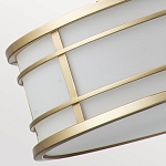 Подвесной светильник цвета латунь с белым матовым плафоном с геометрическим рисунком Feiss варинант исполнения - 6 | Loft Concept в Омске