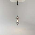 Подвесной светильник с плафоном из стекла с зеркальным градиентом Double Moon варинант исполнения - 4 | Loft Concept в Омске