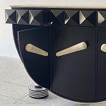 Дизайнерский комод полукруглый черный с 3-мя фактурным ящиками Occasion варинант исполнения - 3 | Loft Concept в Омске
