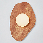 Бра с каменным основанием и плафоном из стекла Brown Shaw Marble Lighting варинант исполнения - 1 | Loft Concept в Омске