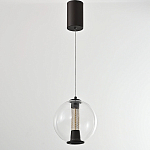 Подвесной светильник с плафоном в форме шара Inner Gleam Orb black  варинант исполнения - 6 | Loft Concept в Омске