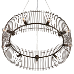 Люстра круглая из тонких прутьев Thin Bronze Rods варинант исполнения - 2 | Loft Concept в Омске