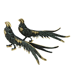 Статуэтка бронзовая синяя пара Фазаны Bronze Birds варинант исполнения - 1 | Loft Concept в Омске