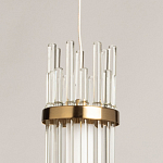Подвесной светильник с цилиндром из прозрачных стеклянных трубок Nembus варинант исполнения - 9 | Loft Concept в Омске