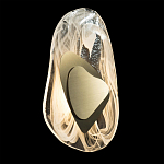 Бра овальное из стекла с золотым элементом Flow Texture  варинант исполнения - 3 | Loft Concept в Омске