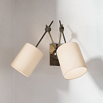 Бра с двумя тканевыми абажурами в форме цилиндра Prerequisites варинант исполнения - 3 | Loft Concept в Омске