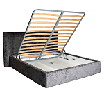 Кровать двуспальная серая с подъемным механизмом  Selecting the Best варинант исполнения - 2 | Loft Concept в Омске