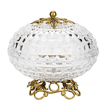 Конфетница из прозрачного рельефного стекла Eden Garden варинант исполнения - 1 | Loft Concept в Омске