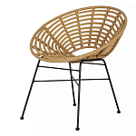 Стул круглый с ротанговым плетением Round Wicker Stool варинант исполнения - 3 | Loft Concept в Омске