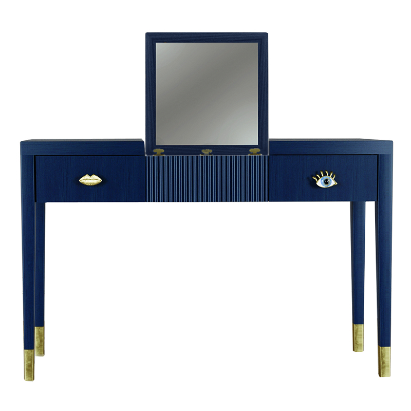 Туалетный стол - Трельяж Elsa Dreams Blue 120 см Синий в Омске | Loft Concept 