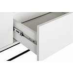 ТВ-тумба белая с  2-мя дверцами и ящиком Strict Lines варинант исполнения - 4 | Loft Concept в Омске