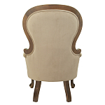 Кресло с мягкой обивкой из светло-коричневого велюра на 4-х деревянных ножках Evelyn Classical Armchair варинант исполнения - 2 | Loft Concept в Омске