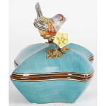 Фарфоровая шкатулка с птицей Eden Garden Blue варинант исполнения - 3 | Loft Concept в Омске
