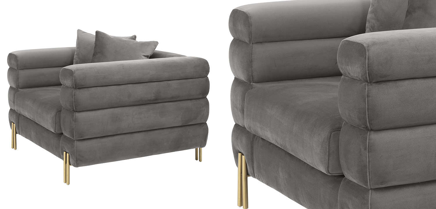 Кресло Eichholtz Chair York grey Кресло Eichholtz Chair York grey - Loft-Concept в Омске