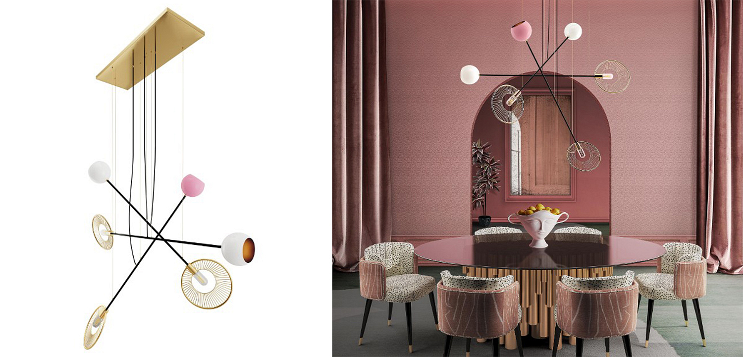 Дизайнерская Люстра Melrose Suspension Lamp Brass Aluminum Lacquered Дизайнерская Люстра Melrose Suspension Lamp Brass Aluminum Lacquered - Loft-Concept в Омске