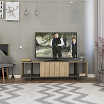 ТВ-тумба с откидной дверцей и 4-мя полками ZITANO TV STAND OAK варинант исполнения - 1 | Loft Concept в Омске