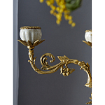 Подсвечник белый Попугай из фарфора с бронзовыми элементами Eden Garden варинант исполнения - 7 | Loft Concept в Омске