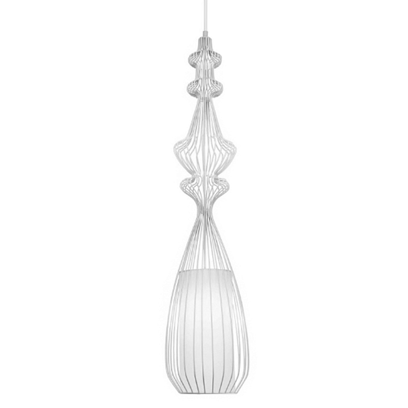 Подвесной светильник Wire Dream Pendant 1 Белый Белый Подвесной светильник Wire Dream Pendant 1 Белый Белый в Омске | Loft Concept