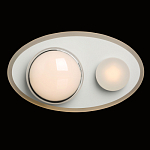 Бра овальной формы белого цвета с 2-мя лампами Lunar Pebbles варинант исполнения - 2 | Loft Concept в Омске