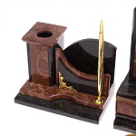 Настольный письменный набор из лемезита и змеевика с декором в виде Орла в подарочной упаковке Successful Leader варинант исполнения - 5 | Loft Concept в Омске