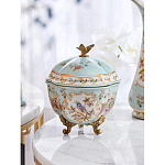 Шкатулка голубого цвета с цветочными орнаментами Blue Garden варинант исполнения - 7 | Loft Concept в Омске