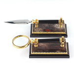 Настольный письменный набор из яшмы и долерита с декором Двуглавый орел Manager Organizer варинант исполнения - 5 | Loft Concept в Омске