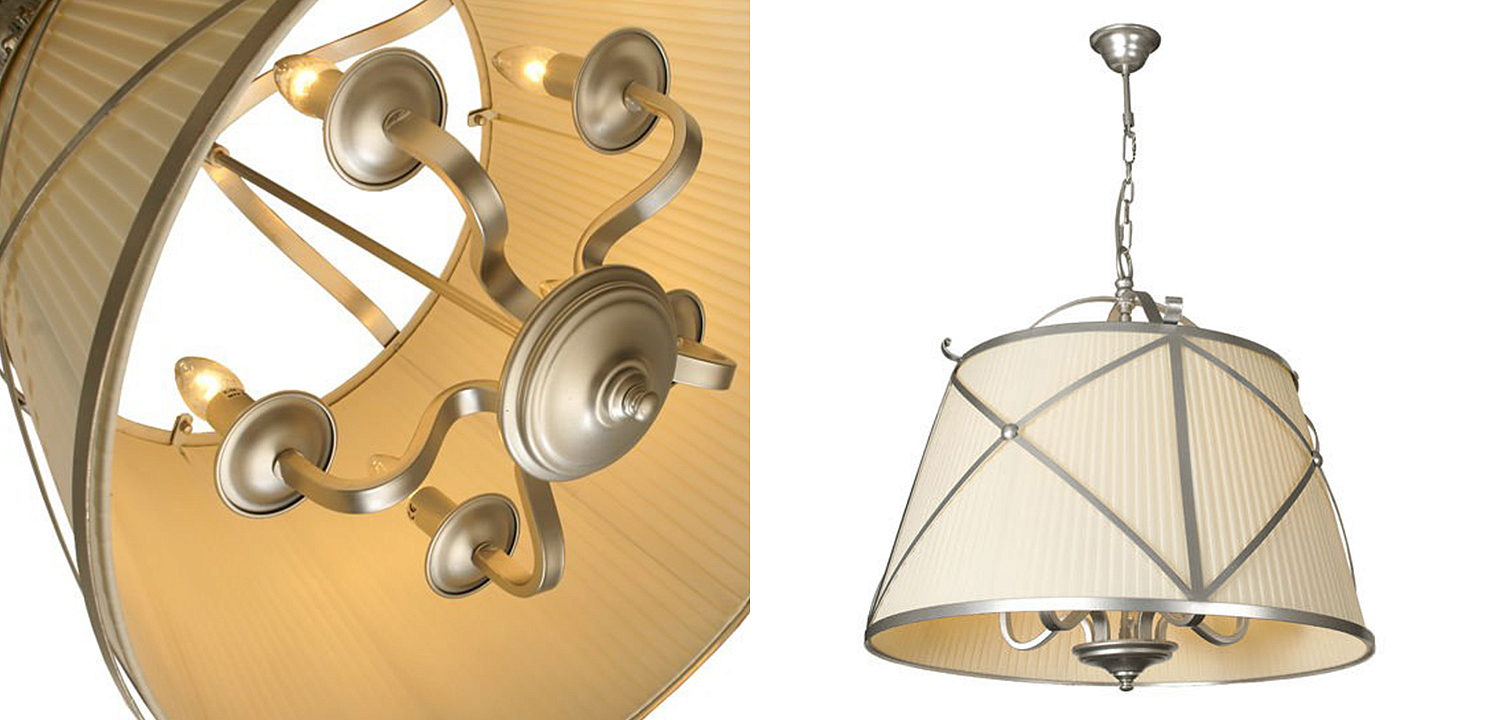 Люстра абажур Provence Lampshade Light Silver Chandelier - Loft-Concept в Омске