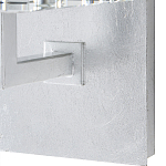 Бра серебряное с фактурным прозрачным абажуром Optical Crystal варинант исполнения - 2 | Loft Concept в Омске