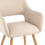 Стул в рогожке бежевого цвета NEASAN STOOL варинант исполнения - 6 | Loft Concept в Омске