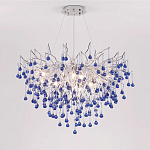 Люстра с синими стеклянными подвесками в форме капель FAIRYTREE Light варинант исполнения - 1 | Loft Concept в Омске
