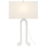 Настольная лампа на арочном корпусе с прямоугольным абажуром One Piece Support варинант исполнения - 2 | Loft Concept в Омске