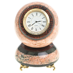 Часы настольные в виде шара из натурального камня Ball Stone Clock варинант исполнения - 1 | Loft Concept в Омске