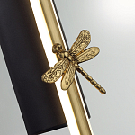 Бра с круглым плафоном из алебастра и бронзовой декоративной стрекозой 65 Alaris  варинант исполнения - 7 | Loft Concept в Омске