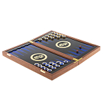 Нарды с гравюрой из натурального камня лазурит Backgammon from Stone варинант исполнения - 2 | Loft Concept в Омске