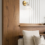 Бра с белым конусным плафоном из стекла Alora Mood варинант исполнения - 9 | Loft Concept в Омске