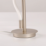 Настольная лампа белым изогнутым плафоном на круглой подставке Luke Lampco Tracer Lamp варинант исполнения - 11 | Loft Concept в Омске