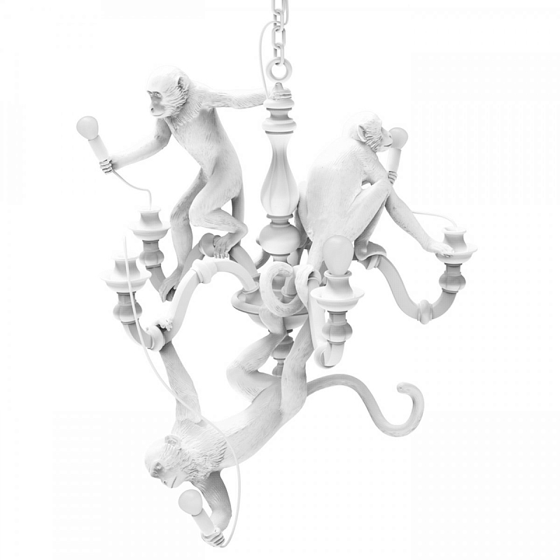 Люстра Seletti Monkey Chandelier White Белый в Омске | Loft Concept 