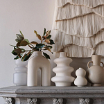 Светло-Бежевое Панно из нитей White Landscape Wall Hanging варинант исполнения - 2 | Loft Concept в Омске