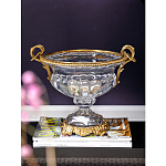 Чаша из прозрачного стекла с бронзовой подставкой и ручками Eden Garden варинант исполнения - 2 | Loft Concept в Омске