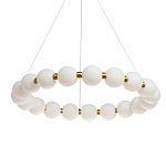 Люстра круглая с матовыми белыми шарами PEARLS Suspension варинант исполнения - 1 | Loft Concept в Омске