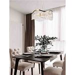 Люстра подвесная волнистой формы с хрустальными подвесками Ludivine Lighting варинант исполнения - 5 | Loft Concept в Омске