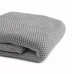 Плед из хлопка серого цвета Waffle Comfort варинант исполнения - 2 | Loft Concept в Омске