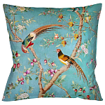 Подушка декоративная с изображением птиц в саду Chinoiserie Birds in the Peach Orchard Cushion варинант исполнения - 1 | Loft Concept в Омске