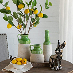 Статуэтка заяц из текстурированной терракоты и покрытый глянцевой краской под бронзу Rabbit Charm  варинант исполнения - 6 | Loft Concept в Омске