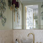 Обои ручная роспись Silk Tree Original colourway on White Metal gilded paper варинант исполнения - 3 | Loft Concept в Омске