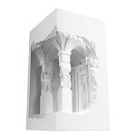 Встраиваемый в стену гипсовый светильник под покраску с колоннами и арками в античном стиле Antiquity Athena варинант исполнения - 6 | Loft Concept в Омске